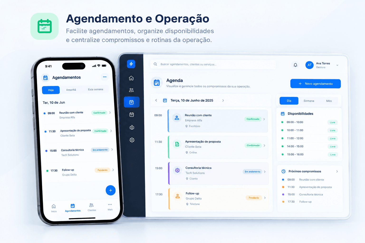 Agendamento e Operação